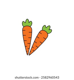 two carrot vector type icon