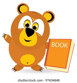 two cartoon bears. vector illustration. kids background.