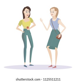  Two cartoon business characters. Vector illustration in cartoon style 