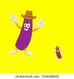 two cartoon character vector illustrations for mascot