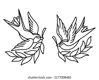 318 Classic_sparrows_tattoo Images, Stock Photos & Vectors | Shutterstock