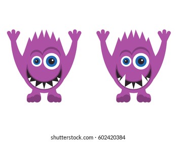 Two of cartoon funny Monsters