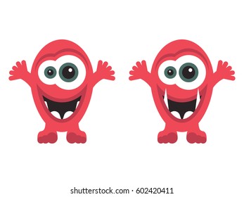 Two Of Cartoon Funny Monsters