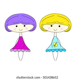 Two cartoon girls