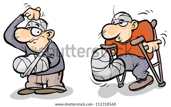two-cartoon-men-plaster-stock-vector-royalty-free-112318568