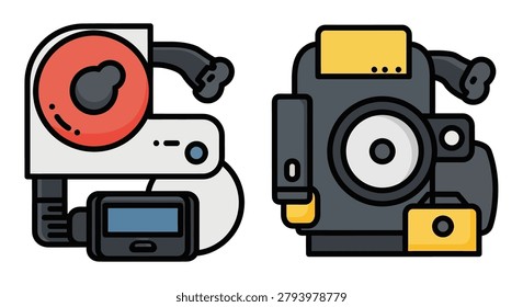Two cartoon style cameras compared