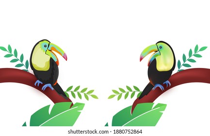 Dos Caricaturas De Aves Turcas Sentadas En La Ilustración De Rama De Árbol.