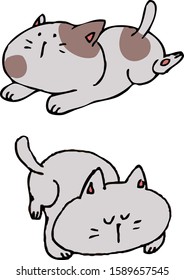 Two cats illust aicon 1