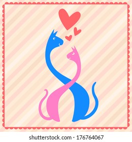 Two cats in love