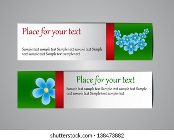 Two celebratory festive banners suitable for commercial or congratulations