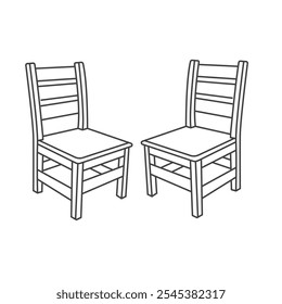 two chairs are shown with one that says  two 