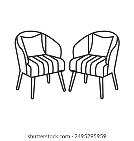 two chairs that are sitting next to each other.