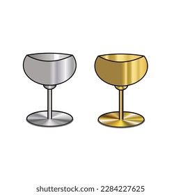 Two chalice one silver and one golden