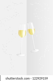 Two champagne glasses