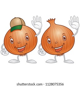 Two characters onions cartoon.