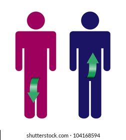 two characters symbolizing male potency