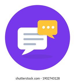 Two Chat Bubbles Showing Concept Communication Stock Vector (Royalty ...