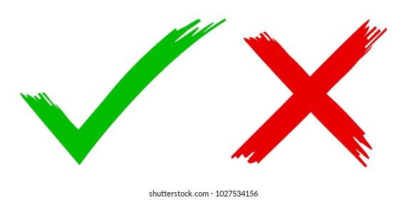 Two check mark - stock vector