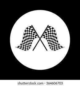 two checkered flag