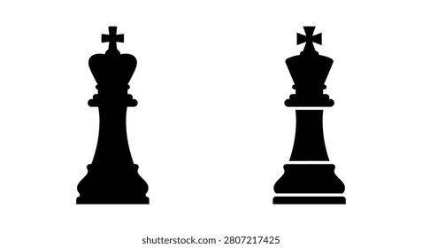 Two chess king pieces depicted as black silhouettes against a white background silhouette chessmen kings game