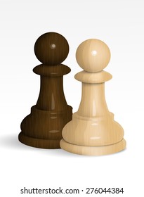 Two chess pawns