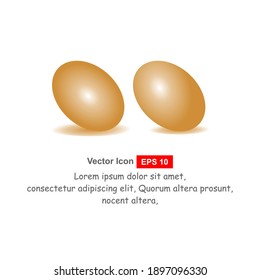 Two chicken egg isolated on white
