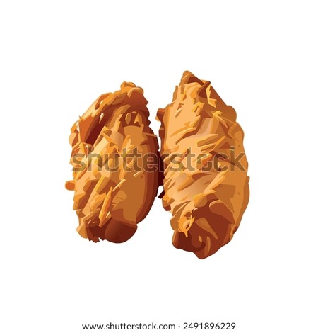 Two Chicken Tenders Vector Illustration