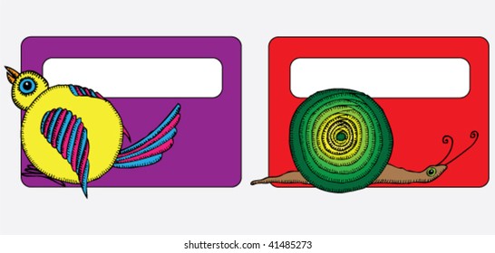 two children notebook labels