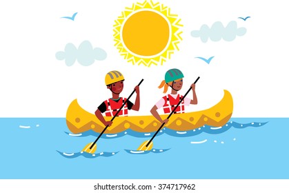 Canoe Cartoon Images, Stock Photos &amp; Vectors | Shutterstock