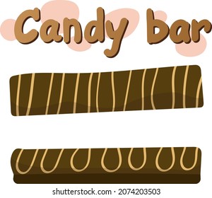 Dos barras de chocolate. Candy. Dulces. Ilustración vectorial plana sobre fondo blanco.