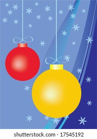 two Christmas balls