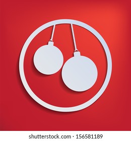 two christmas balls for design