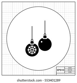 Two Christmas Balls Icon