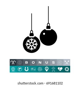Two Christmas Balls Icon