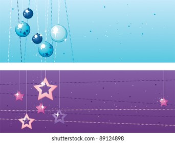 Two Christmas banners