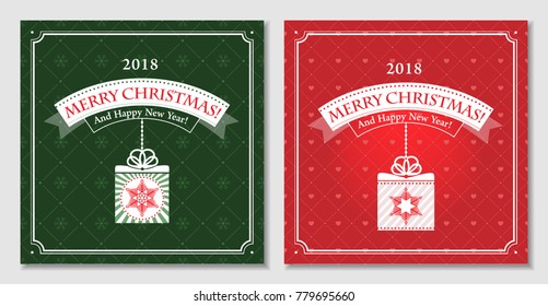 Two Christmas and New Year postcards of print and websites.