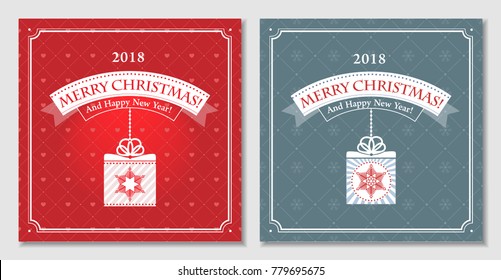 Two Christmas and New Year postcards of print and websites.