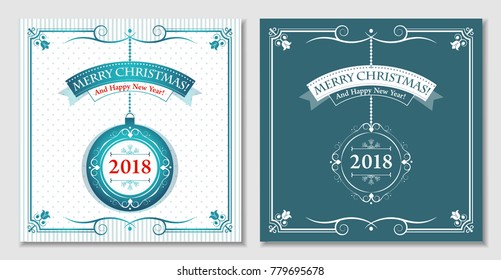 Two Christmas and New Year postcards of print and websites.