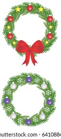 Two christmas wreath