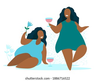 Two chubby afro woman