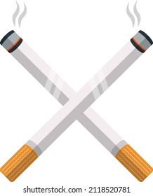 Two cigarettes, illustration, vector on a white background.