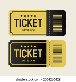 Two cinema tickets. Vector illustration.