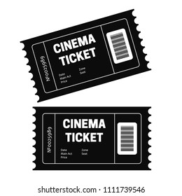 Two cinema vector tickets isolated. Movie tickets. Event icons