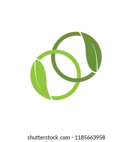 Two circle with leaf logo