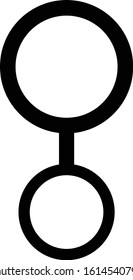the two circle logos are joined together in black