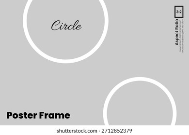 Two circle poster photo frame in a 3:2 aspect ratio for graphic design projects