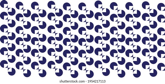 Two Circle Quarter With Blue Arrow Pattern