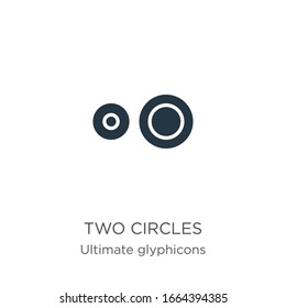 Two circles icon vector. Trendy flat two circles icon from ultimate glyphicons collection isolated on white background. Vector illustration can be used for web and mobile graphic design, logo, eps10