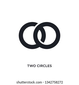 Two Circles Isolated Icon. Simple Element Illustration From Ultimate Glyphicons Concept Icons. 