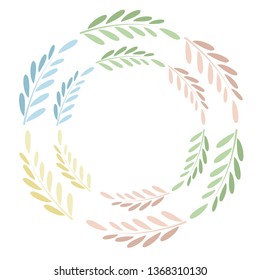 Two circles from plants on a white background.
